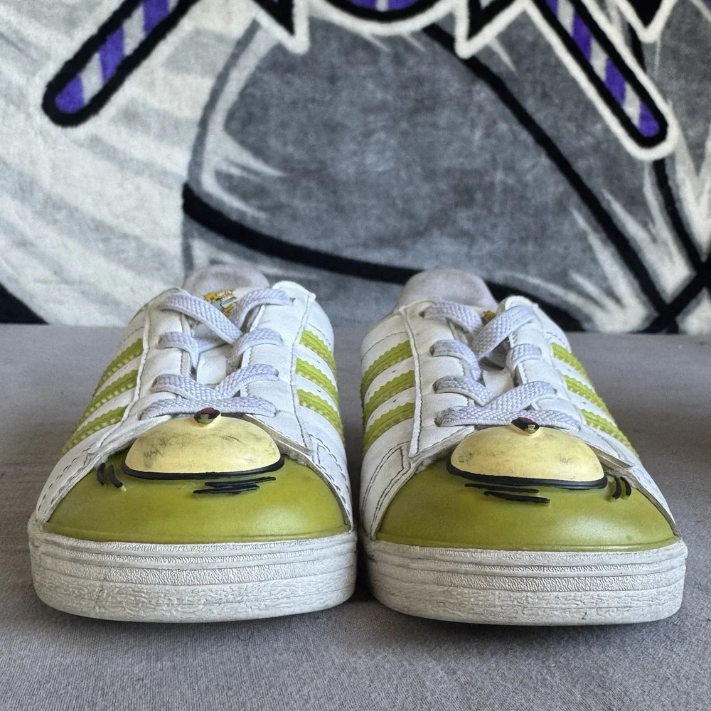Size 10c - ADIDAS SUPERSTAR EL I THE SIMPSONS WHITE / GREEN GY3323 TODDLER